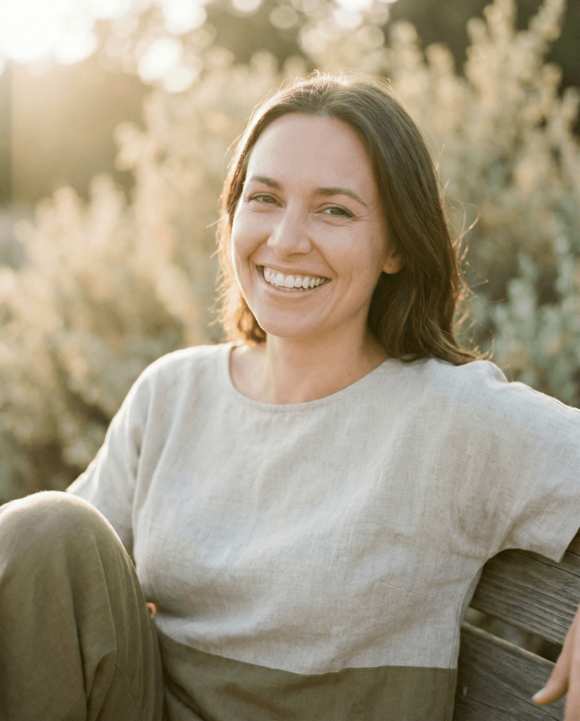 Smiling woman outdoors