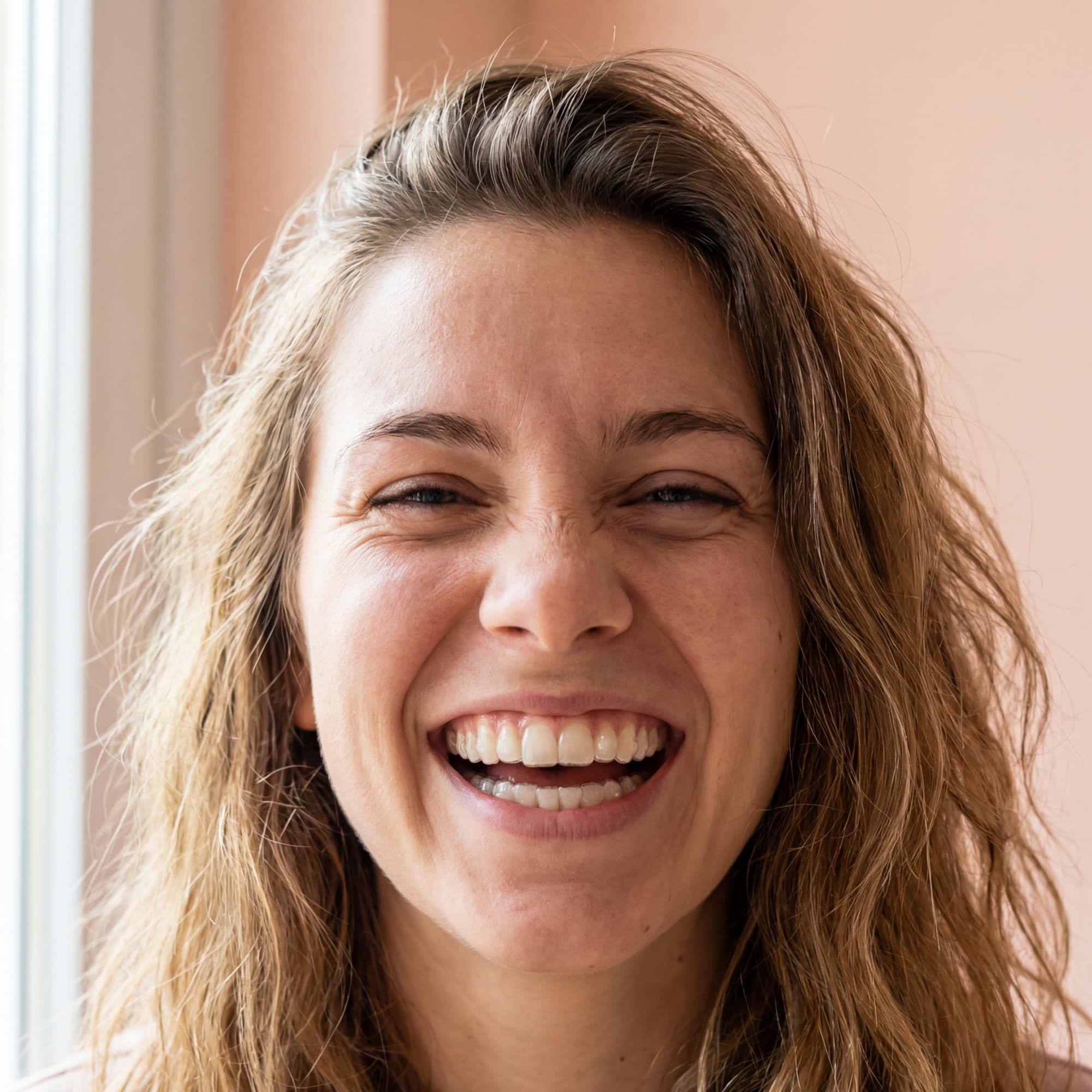 Patient laughing after treatment